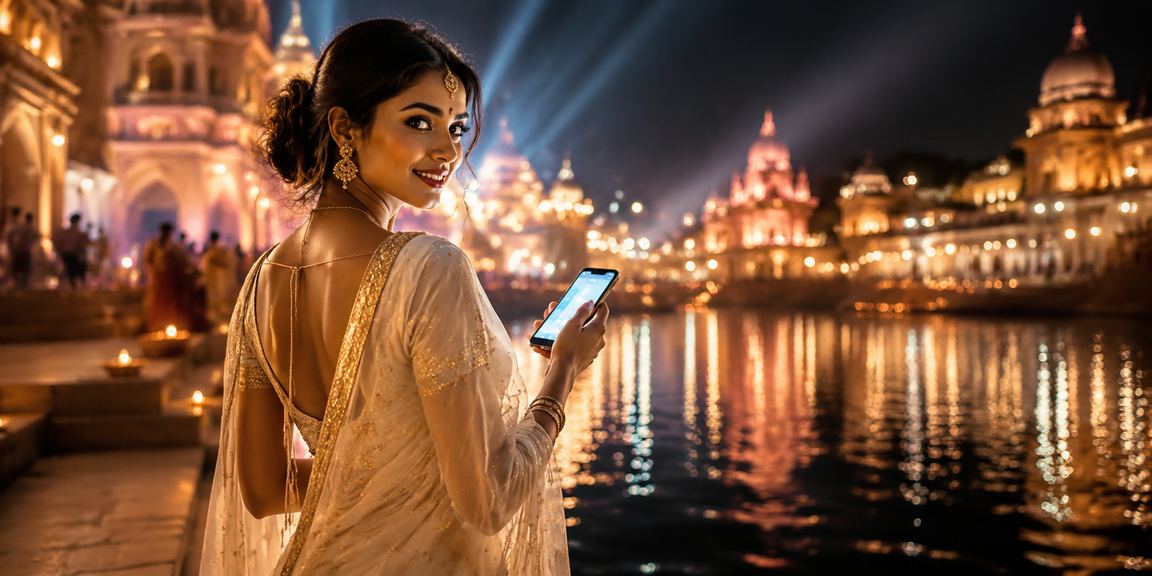 Player enjoying live Teen Patti game on mobile in Lucknow